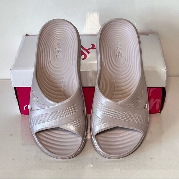 Ryka Refresh Cross-Band Recovery Slide Sandals - Picture 6 of 8